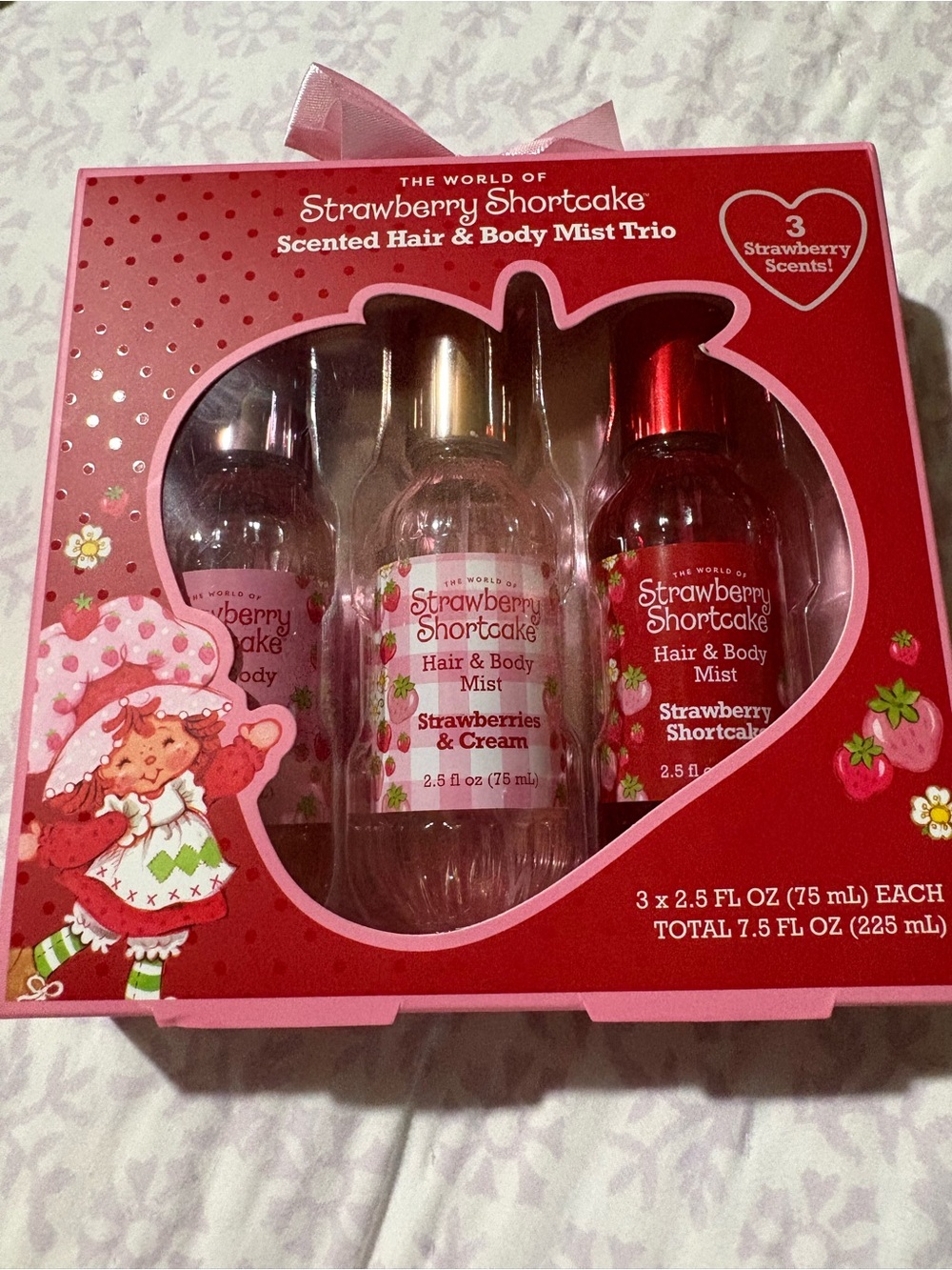 The World of Strawberry Shortcake Pink Hair & Body Mist Trio